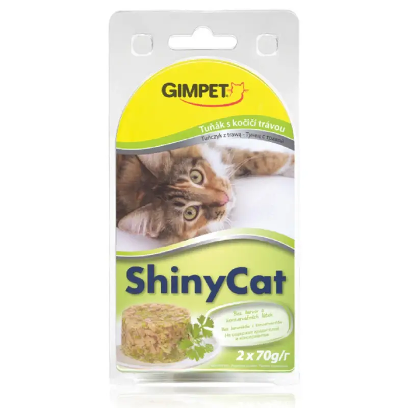 Top Prodej ShinyCat tuňák+koč.tráva (2x70g)