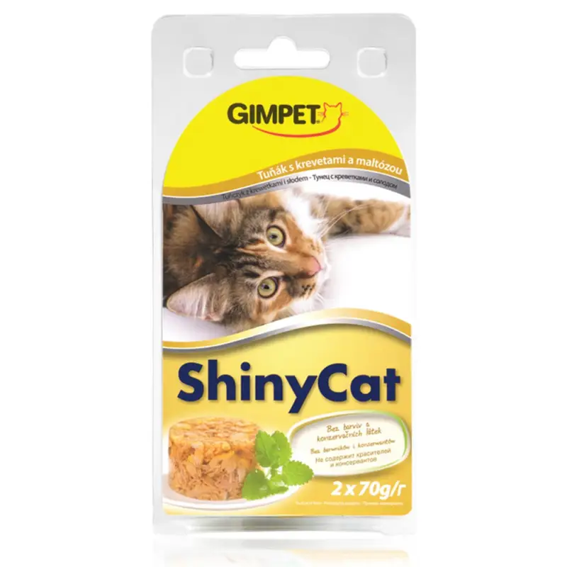 ShinyCat tuňák+krevety+maltóza (2x70g) Oblíbený