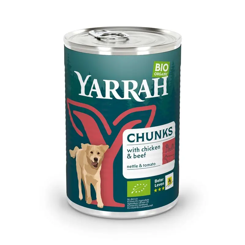 Aktuální Yarrah Bio kousky 12 x 405 g nebo Bio paté kuře 12 x 400 g