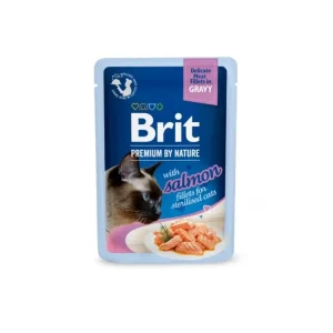 Kapsička Brit Premium by Nature Sterilised losos filety v omáčce 85g Nejlepší Volba