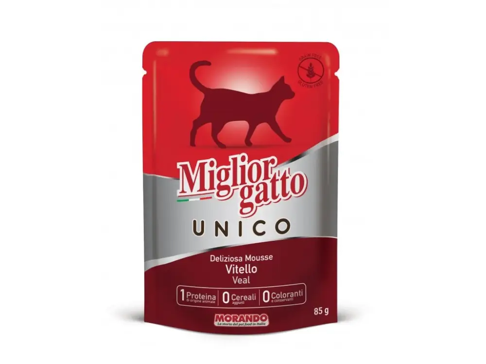 Kapsička Miglior Gatto telecí 85g - kočka Vysoce Kvalitní