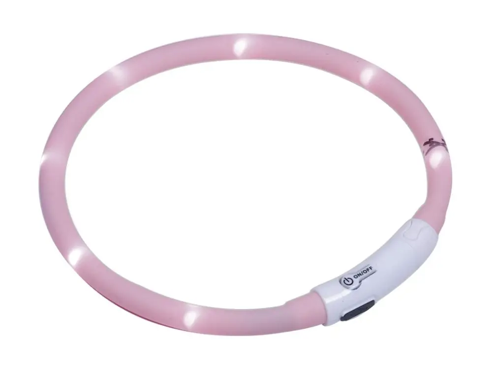 Nízká Cena Nobby Led Puppy svítící kroužek silikon růžová 45cm