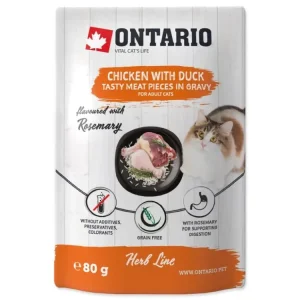 Kapsička Ontario kuře a kachna v omáčce 80g Značkový