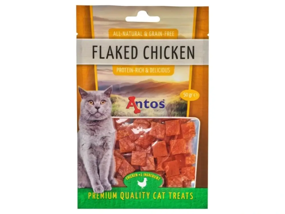 Cat treats kuřecí čtverečky 50g Akční Cena