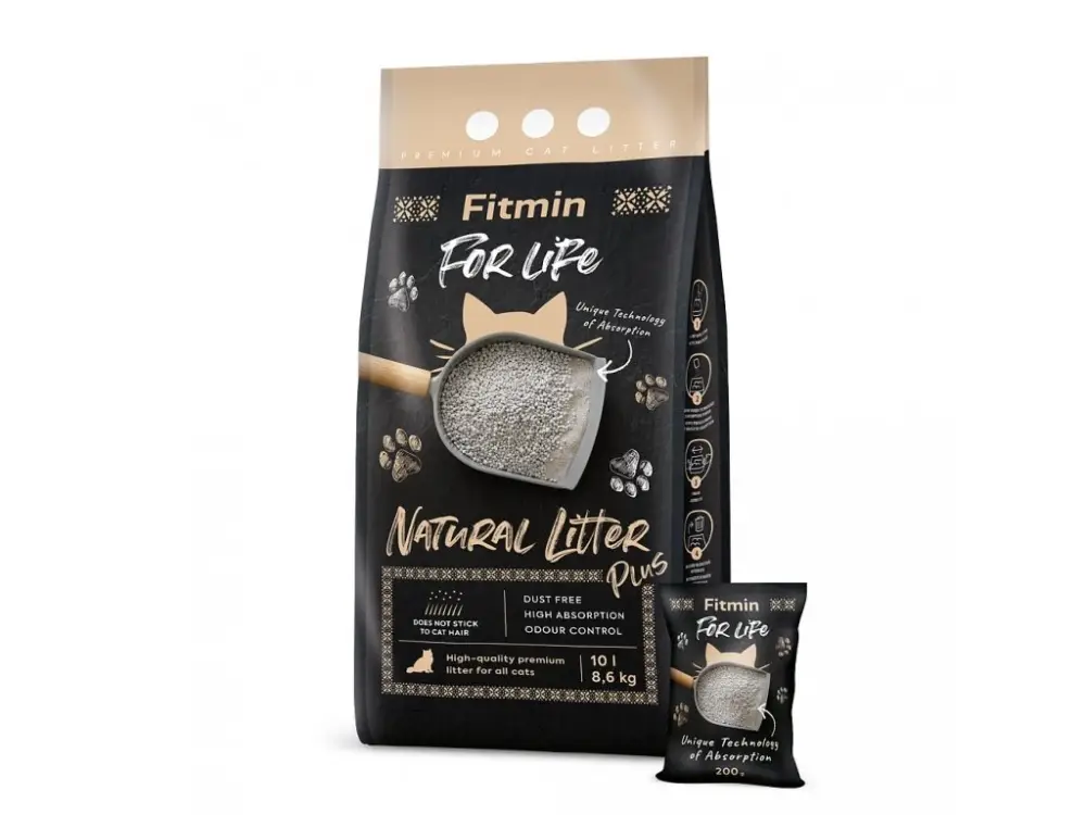 Cenový Hit Fitmin For Life Natural litter Plus podestýlka pro kočky 10l/8,6kg