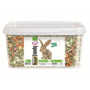 Nová Kolekce LOLO BASIC kompletní krmivo pro králíky 3 L, 2 kg kyblík