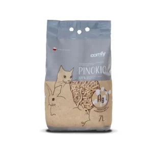 Cenově Výhodný COMFY podestýlka PINOKIO dřevěná 7L stříbrná