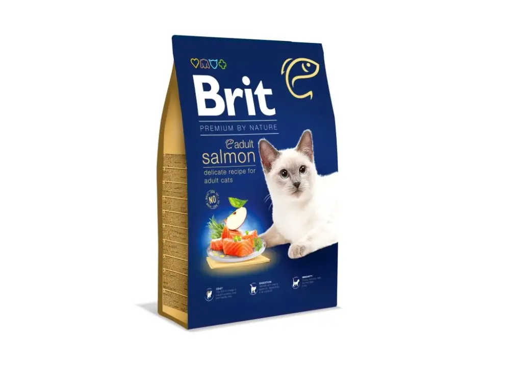 Originální Brit Premium Cat by Nature Adult Salmon 8kg