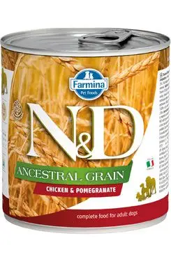 Cenový Hit N&D DOG LOW GRAIN Adult Chicken & Pomegranate 285g