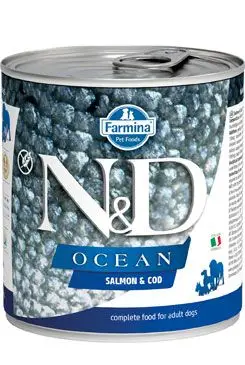 Expresní Doručení N&D DOG OCEAN Adult Salmon & Codfish 285g