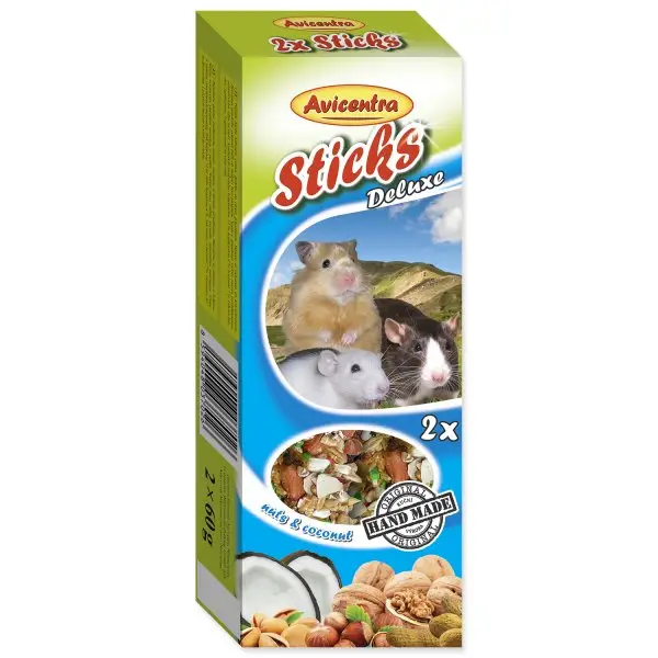Vrácení Zdarma Tyčinka malý hlodavec ořechová 2ks