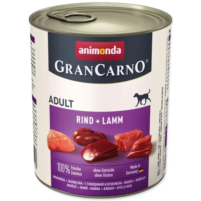 Konzerva Animonda hovězí + jehně 800g Autentický