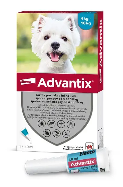 Aktuální Advantix Spot On 1x1ml pro psy 4-10kg