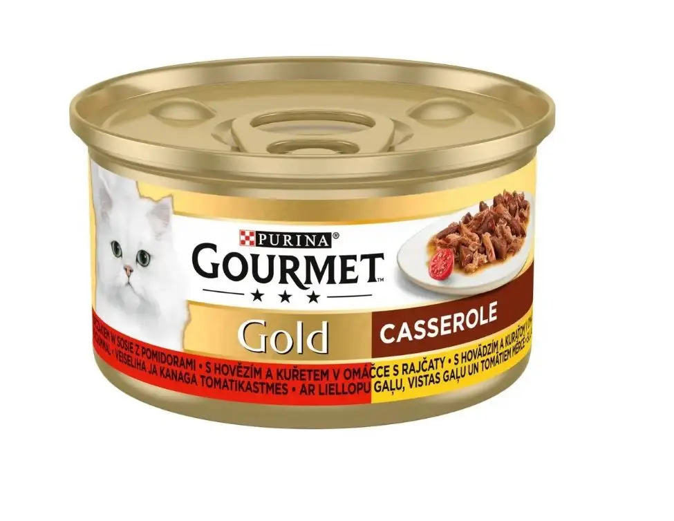 Kup Teď Gourmet Gold konz. kočka hov.a kuře v rajč.om.85g