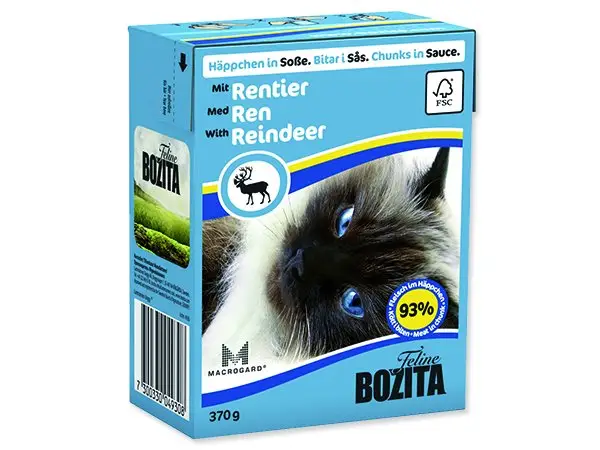 Bozita Cat kousky v omáčce se sobím masem, tetrapak 370 g Výhodná Nabídka