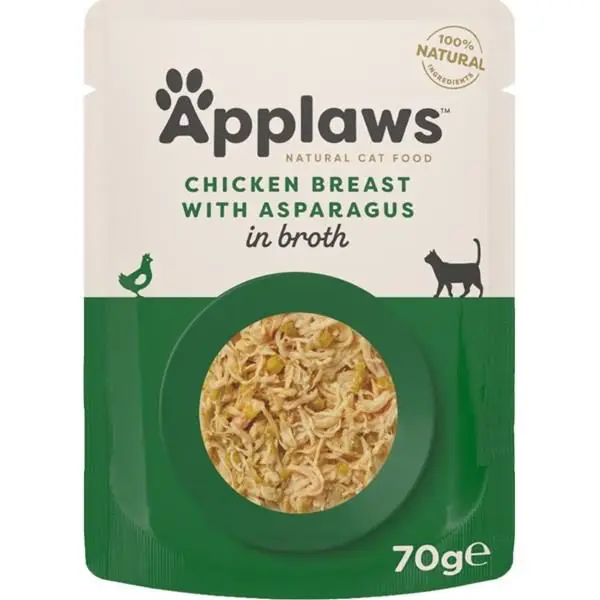 Finální Výprodej Applaws Cat kuřecí prsa + chřest 70 g