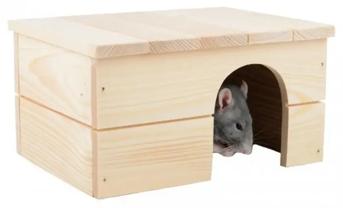Domek dřevo králík rovná střecha SEDUPA 24 x 18 x 13 cm Koupit Online
