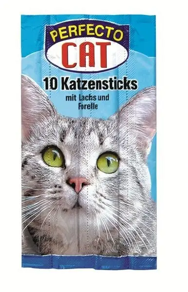 Akční Cena Perfecto Cat Masové tyčky losos & pstruh 10 x 5 g