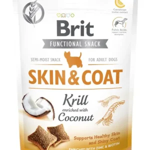 BRIT Care Dog Functional Snack Skin and Coat Krill 150g Finální Výprodej