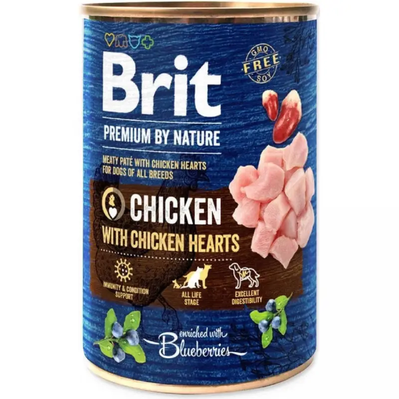 Nejprodávanější Brit Premium Dog by Naturekonz Chicken & Hearts 400g