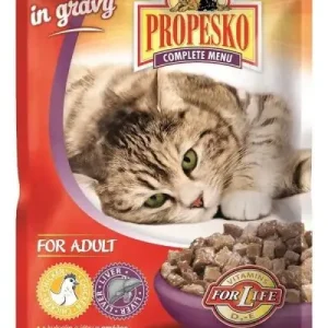 PROPESKO Cat kuřecí a játra, kapsa 100 g Bezpečná Platba