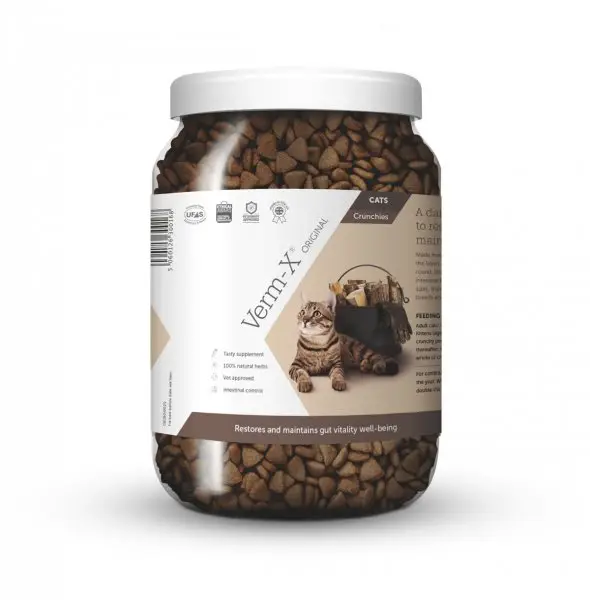 Verm-X Přírodní granule proti střevním parazitům pro kočky 1kg Aktuální