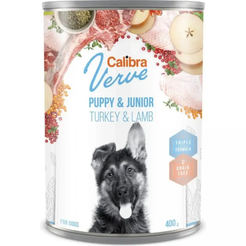 Calibra Dog Verve GF Junior Turkey&Lamb 400g Ihned K Objednání