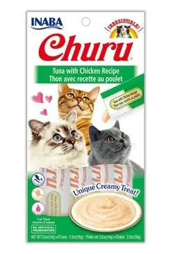 Inaba Churu cat snack Tuňák & Kuře 4x 14g Levný