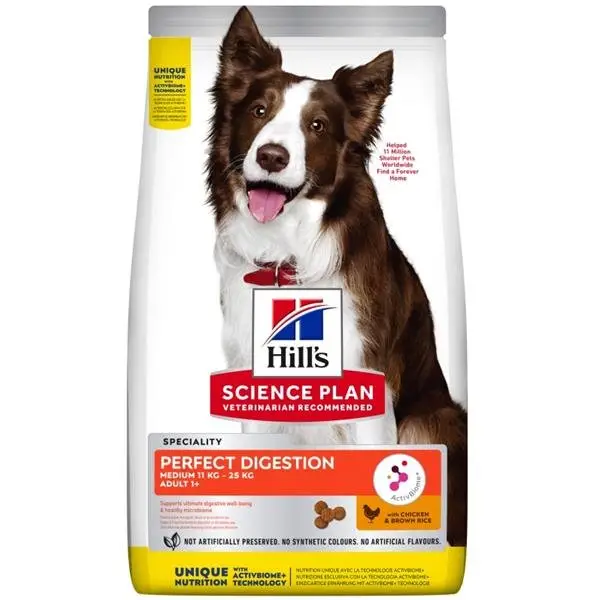 Finální Výprodej Hills Science Plan Canine Perfect Digestion Medium Dry 14 kg