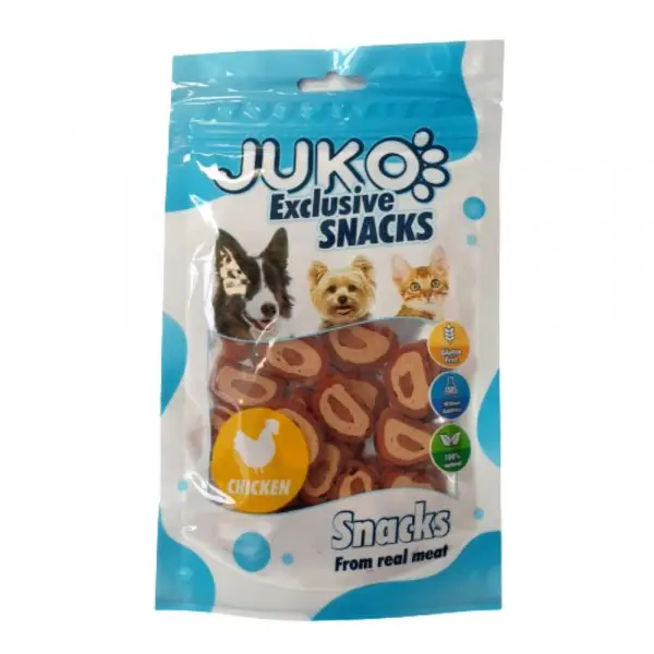 Značkový Chicken & Pollock chips JUKO Snacks 70 g chips