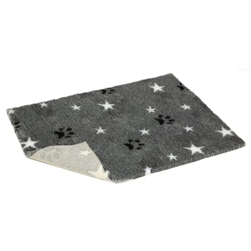 Vetbed protiskluz / Drybed šedý hvězda 75 x 50 cm DELUXE, vlas 30 mm Must-Have