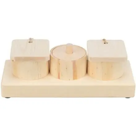 Snack Cups - interaktivní hra pro králíčky, 15 x 4,5 x 6 cm, dřevo Koupit Online