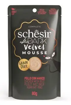 Schesir Cat kapsa After Dark Velv.Mousse kuře/hově.80g Vysoce Kvalitní