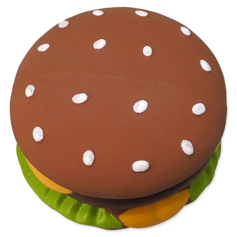 Hračka DOG FANTASY Latex hamburger se zvukem 8cm Must-Have