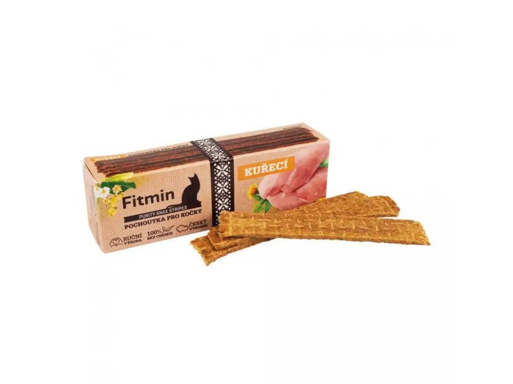 Zlevněný Fitmin cat Purity Snax STRIPES chicken 35 g CZ/SK