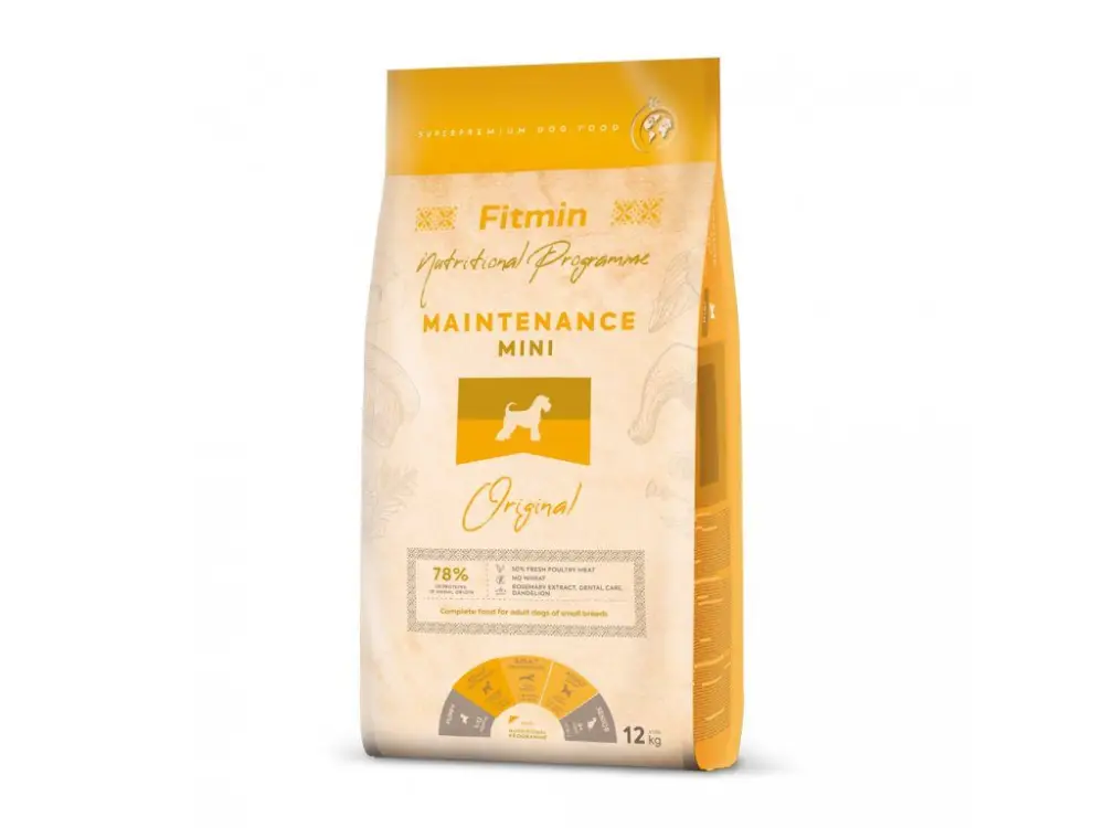 Aktuální Fitmin dog mini maintenance - 12 kg+ dárek Kostičky masové 20ks