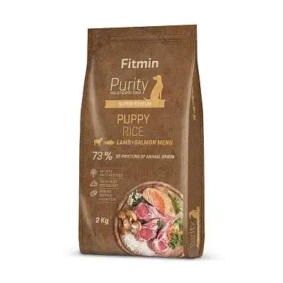 Aktuální Fitmin dog Purity Rice Puppy Lamb&Salmon - 2 kg