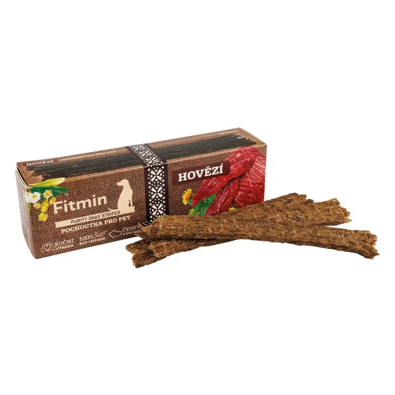 Fitmin Purity Snax Stripes Hovězí pochoutka pro psy 35 g Poslední Šance