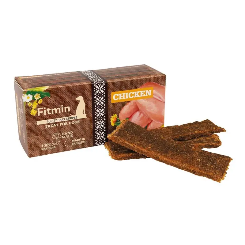 Fitmin Purity Snax Stripes Kuřecí pochoutka pro psy 120 g Dokud Zásoby Vydrží