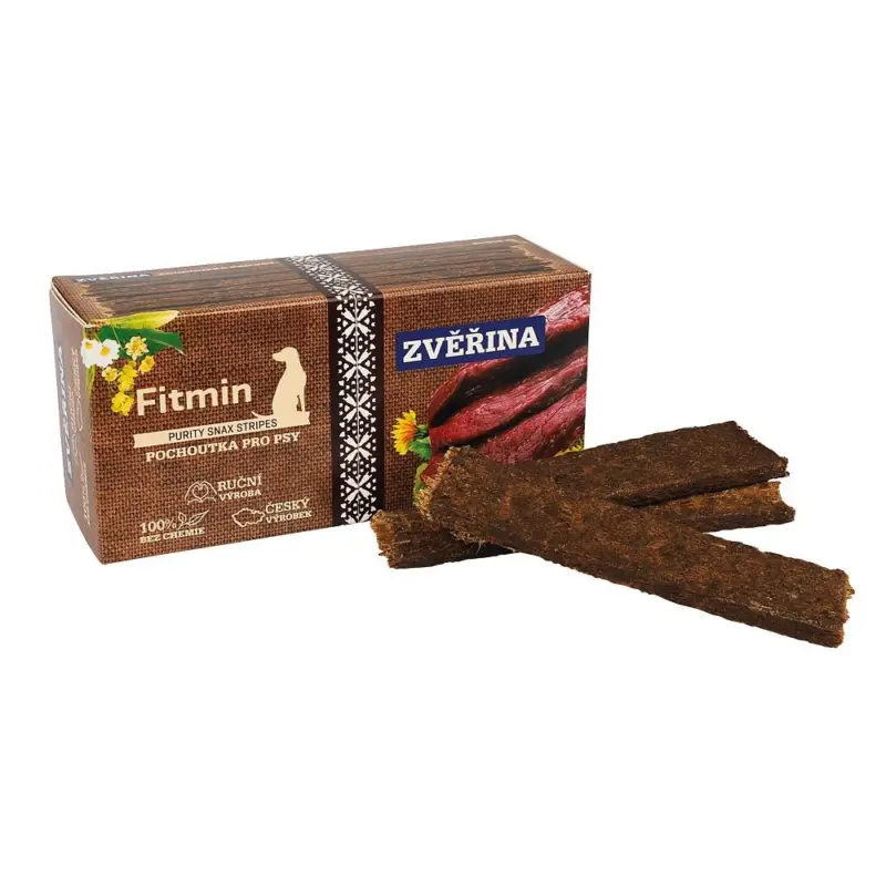 Fitmin Purity Snax Stripes zvěřinová pochoutka pro psy 120 g Top Prodej
