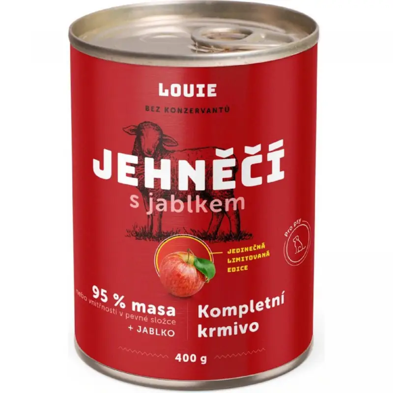 Pouze Dnes Louie konz.pro psy jehněčí s jablky 400 g