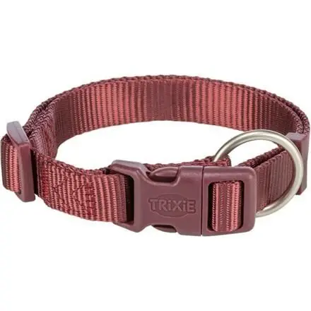 Sezónní Sleva Nylonový obojek PREMIUM, sangria XS-S:22-35/10mm