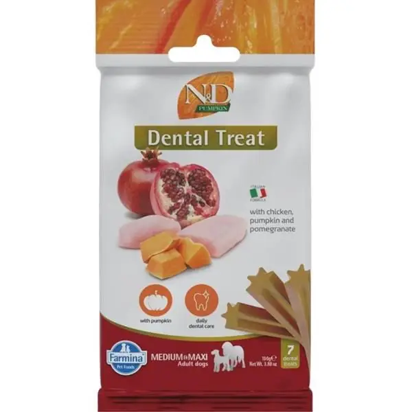 Akční Nabídka N&D PUMPKIN Dog Dental Snack Chicken Medium & Maxi 100 g