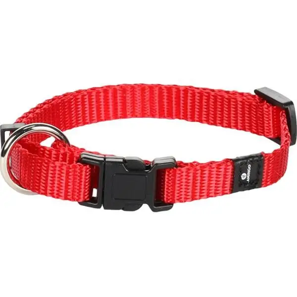 Nejlepší Volba Obojek nylon Ziggy červený 1x15-25cm Flamingo