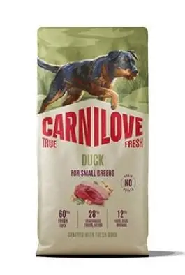 Finální Výprodej CARNILOVE TRUE FRESH Dog Dry Duck for Adult Small Breeds 12 kg