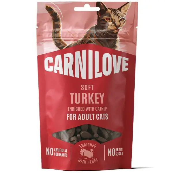 Víkendová Akce CARNILOVE Cat SOFT Snack Turkey enriched with Catnip 50 g