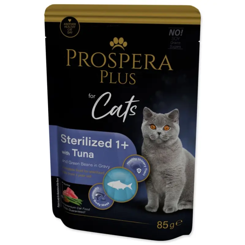Nejlepší Volba Kapsička Prospera Plus Sterilized 1+, Tuna, Beans 85g