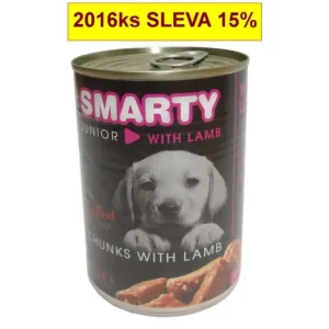 Finální Výprodej SMARTY Dog Junior Jehněčí chunks, konzerva 410 g