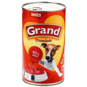 Cenová Bomba Grand Premium Dog hovězí, konzerva 1300 g