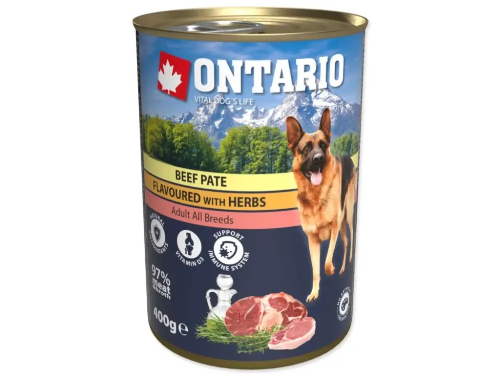Finální Výprodej Konzerva Ontario hovězí s bylinkami, paté 400g